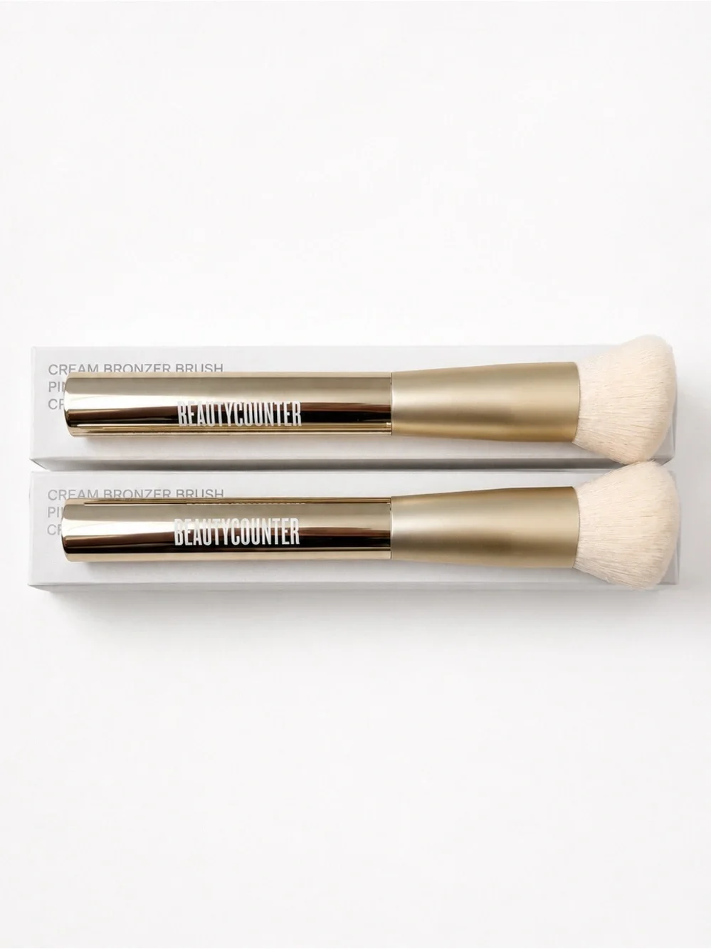 Beautycounter Cream Bronzer Brushes Bundle of 2 NIB Luxury Vegan Makeup